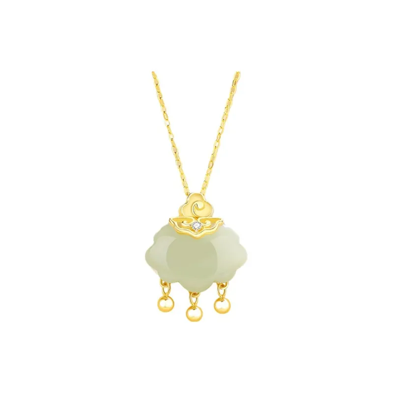 Royal Heaven's Choice Hetian Jade Pale Greenish White Jade Unisex-0
