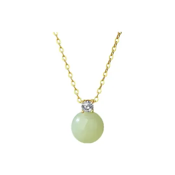 Royal Heaven's Choice Hetian Jade Necklaces Pale Greenish White Jade Unisex