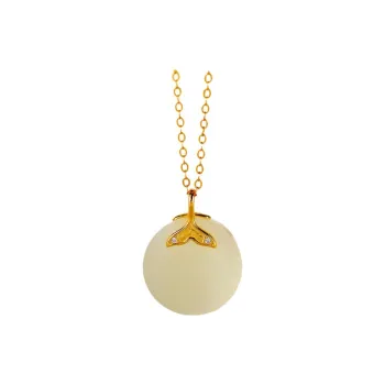 Royal Heaven's Choice Hetian Jade Necklaces Pale Greenish White Jade Unisex