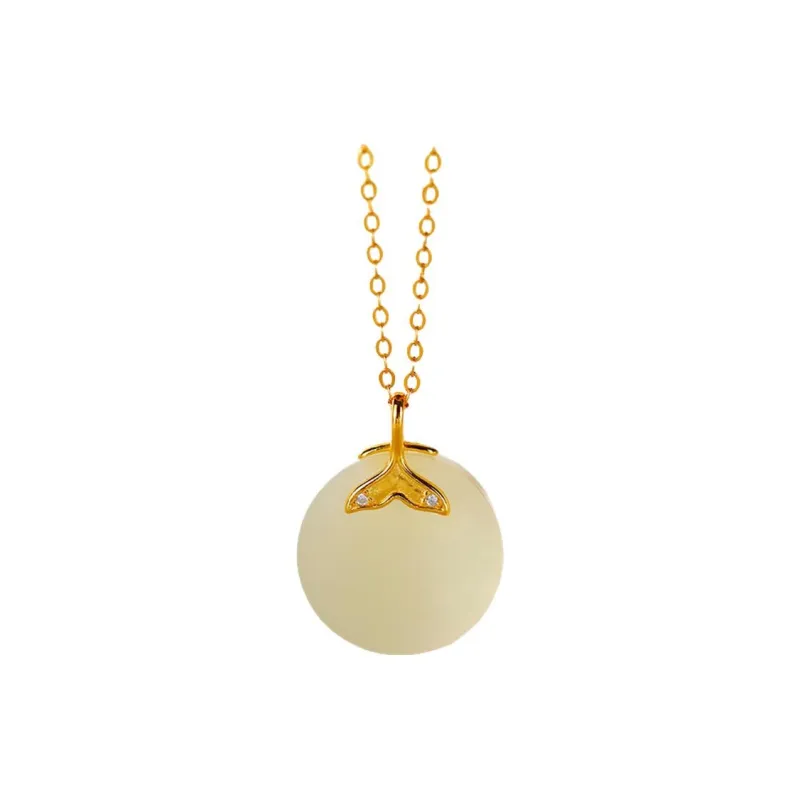 Royal Heaven's Choice Hetian Jade Necklaces Pale Greenish White Jade Unisex-0