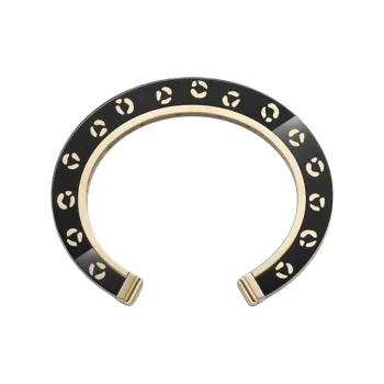 CARTIER 18K Gold Bangles Unisex Black