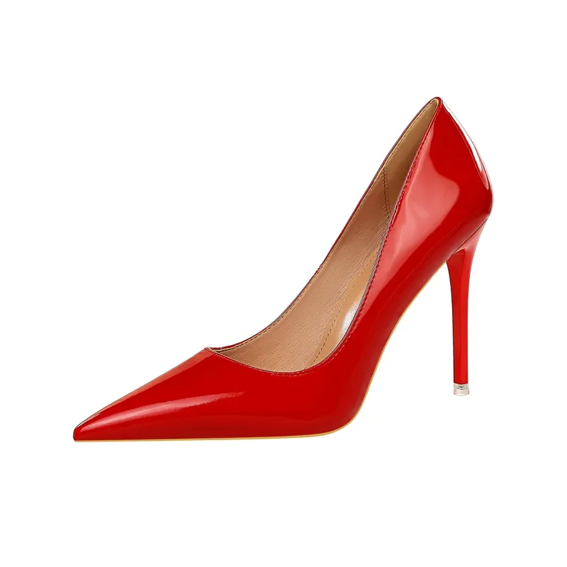 QITUMAUL Slim Heel High Heels 10.5cm Women's-4