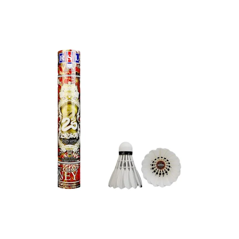 RSL Goose Feather Shuttlecock 12 Pack Goose Feather All Round Goose Feather Shuttlecocks-1