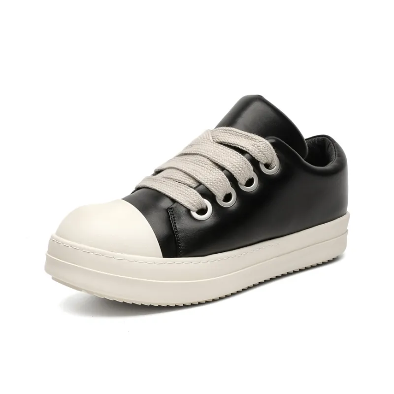 Fire Flying Fish Abrasion Resistant Shock Absorbers Low Top Casual Shoes Unisex Black White-1