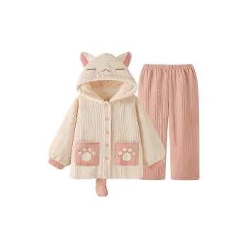 ANVINAL Pajama Set Women's Pink Little Mime