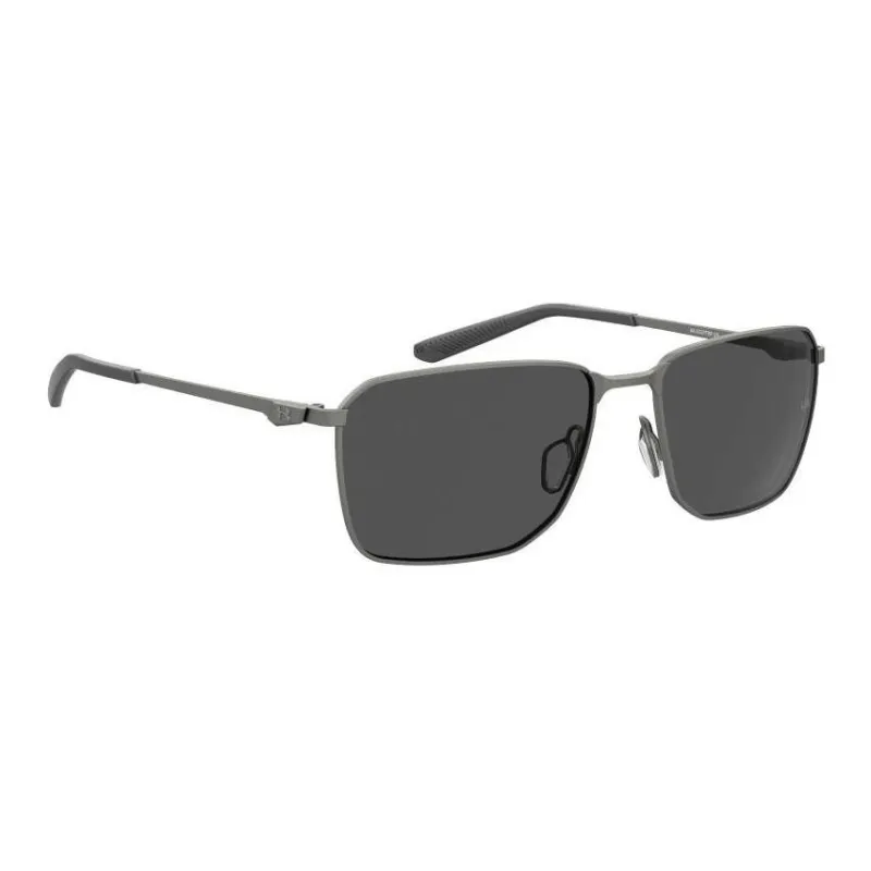 Under Armour Stainless Steel Rectangular Sunglasses Men's Gray-2