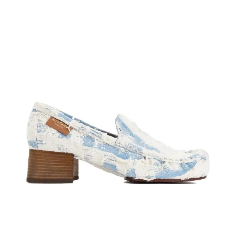 Acne Studios 35mm Distressed Denim Loafers-1