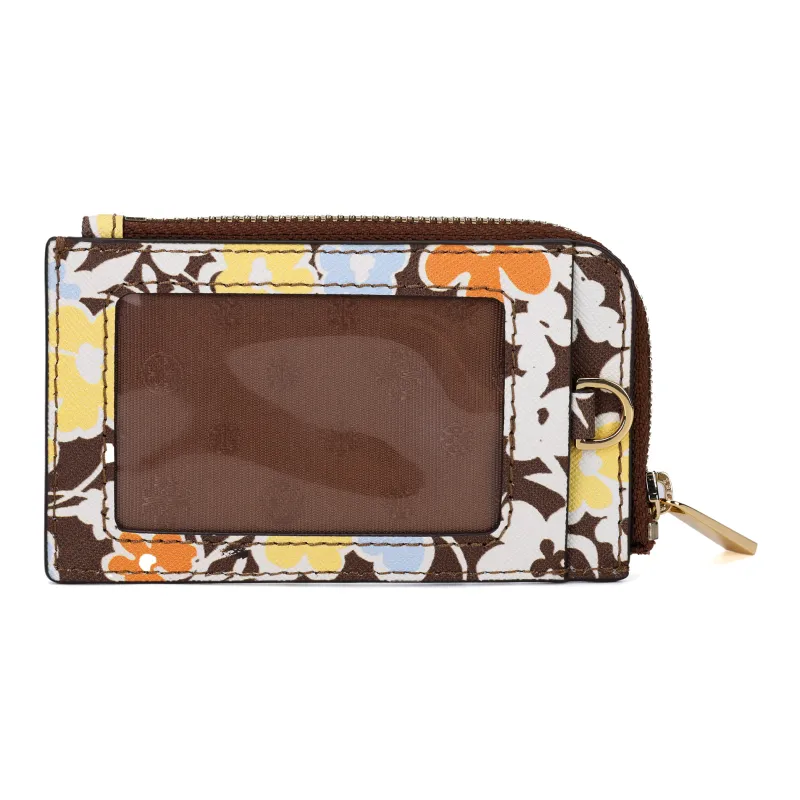TORY BURCH Emerson Leather Document Wallet Card Holders Women's Brown-2