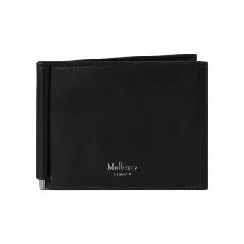 Mulberry Cow Leather Wallet Men's Black