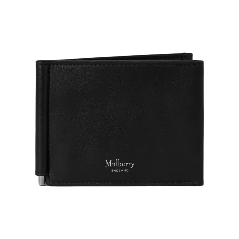 Mulberry Cow Leather Wallet Men's Black-0