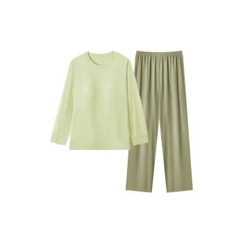 WANANNI Pajama Set Women's Emerald Green+Brown Green