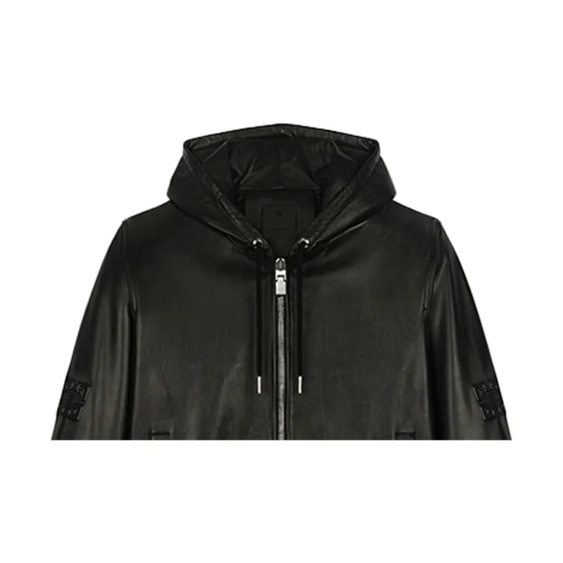 Givenchy Leather Jackets Men Black-4
