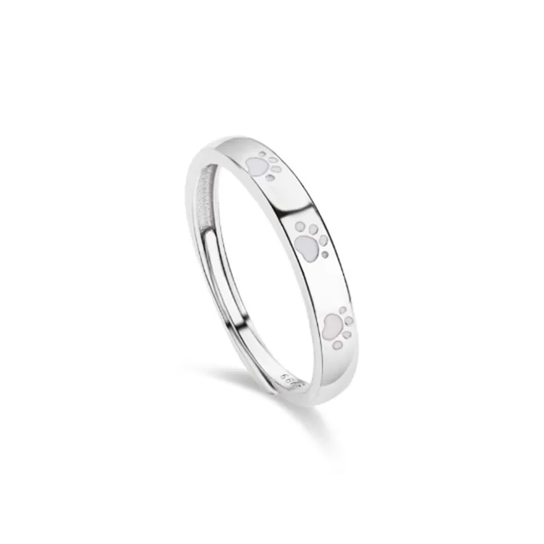 YINGNIXINDONG 999 Fine Silver Rings Unisex-5