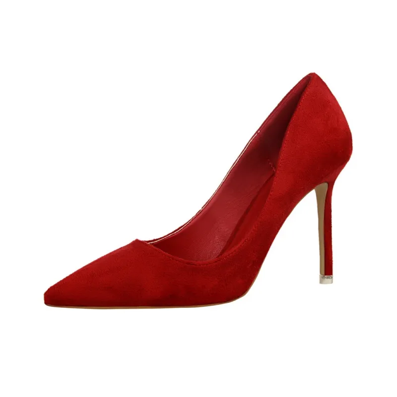 QITUMAUL Slim Heel High Heels 9cm Women's-5