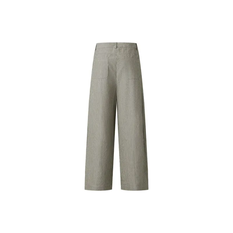 PEDLOR Casual Pants Unisex Gray Green-1