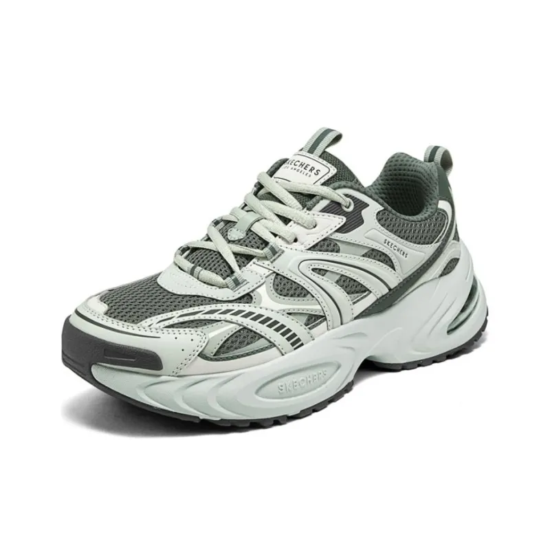 Skechers Lifestyle Anti Slip And Wear Resistant Height Increasing Low Top Chunky Sneakers Men's Gray-1