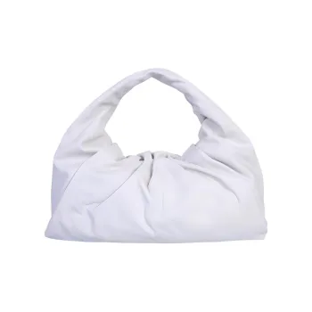Bottega Veneta POUCH Cloud Bag Calfskin Handbag, Shoulder Bag Women's White