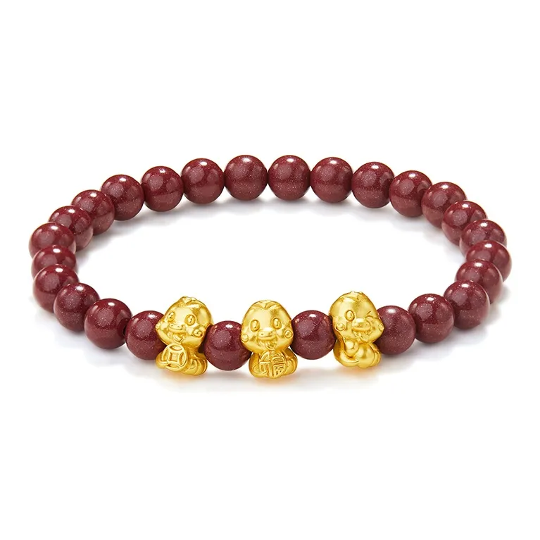 AGOVSKI Reconstructed Cinnabar Jade Bracelets Unisex-0