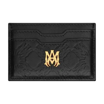 AMIRI Leather Card Holder Unisex Black