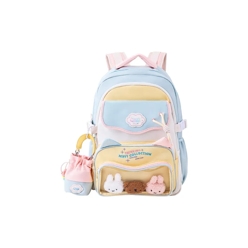 Miffy Fabric Backpack Large Size Women's Pink White Purple/Blue Yellow-10