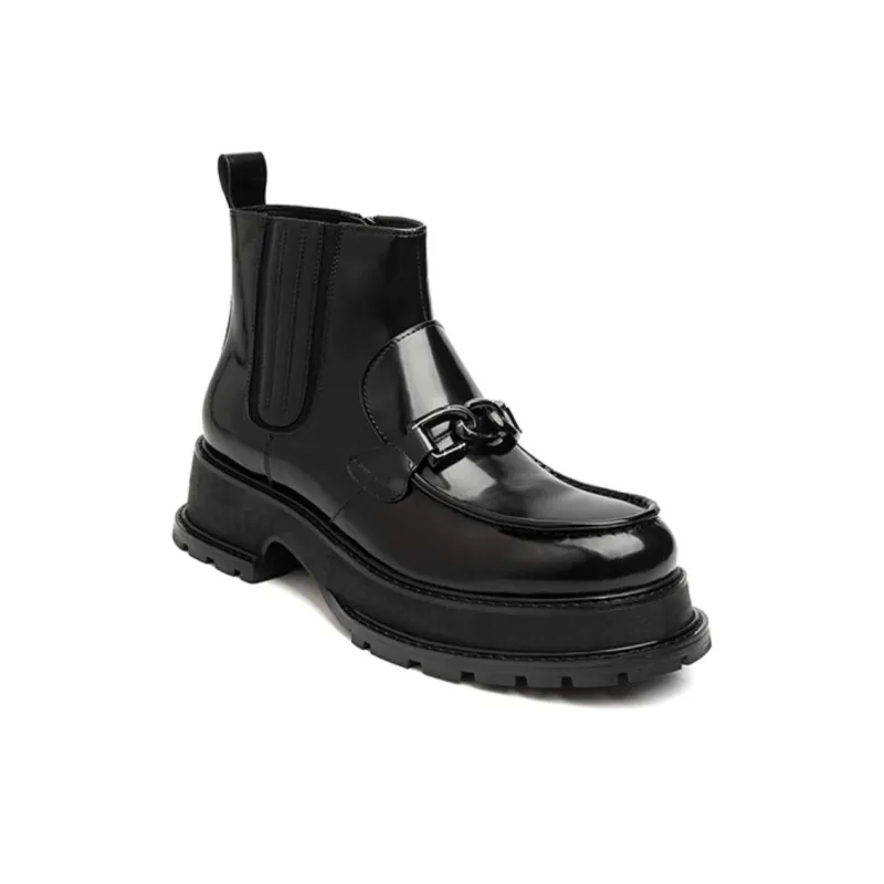 TUATARA T Roy Pearlescent Phantom Collection Platform Boots Men's Black-3