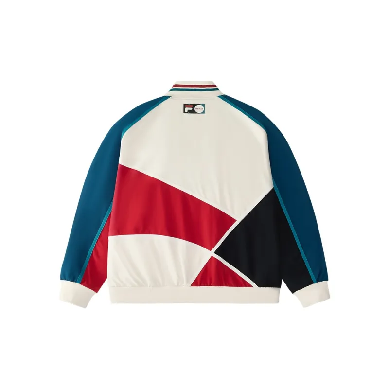 FILA FUSION Baseball Jacket Unisex Purple Dark Blue-1
