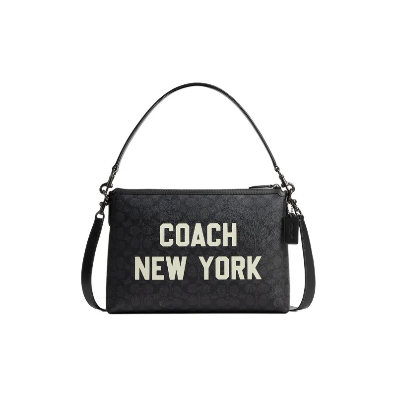 COACH Relay Coated Canvas With Calfskin Clutch, Crossbody Handbag, Shoulder Bag Tubas Men's Charcoal-0