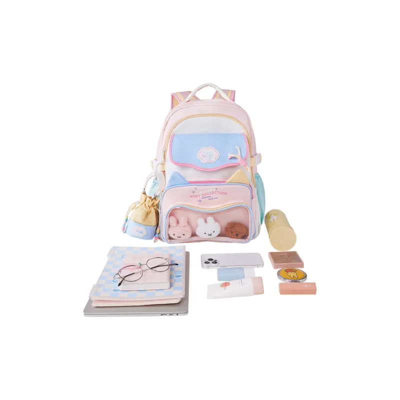 Miffy Fabric Backpack Large Size Women's Pink White Purple/Blue Yellow-6