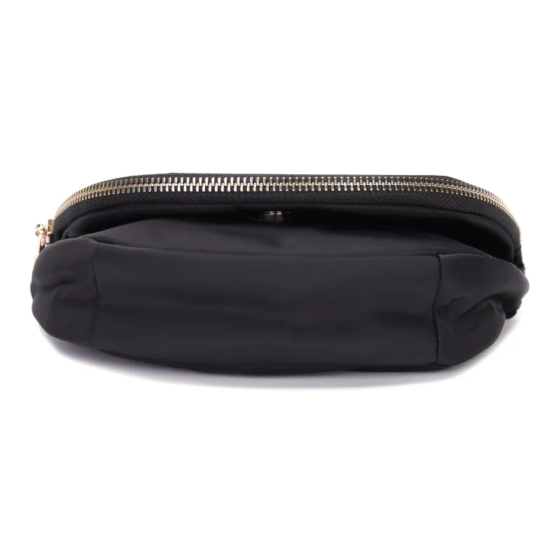 Lululemon Waterproof Fabric Shoulder Bag, Crossbody Bag Regular Unisex Black & Gold-4