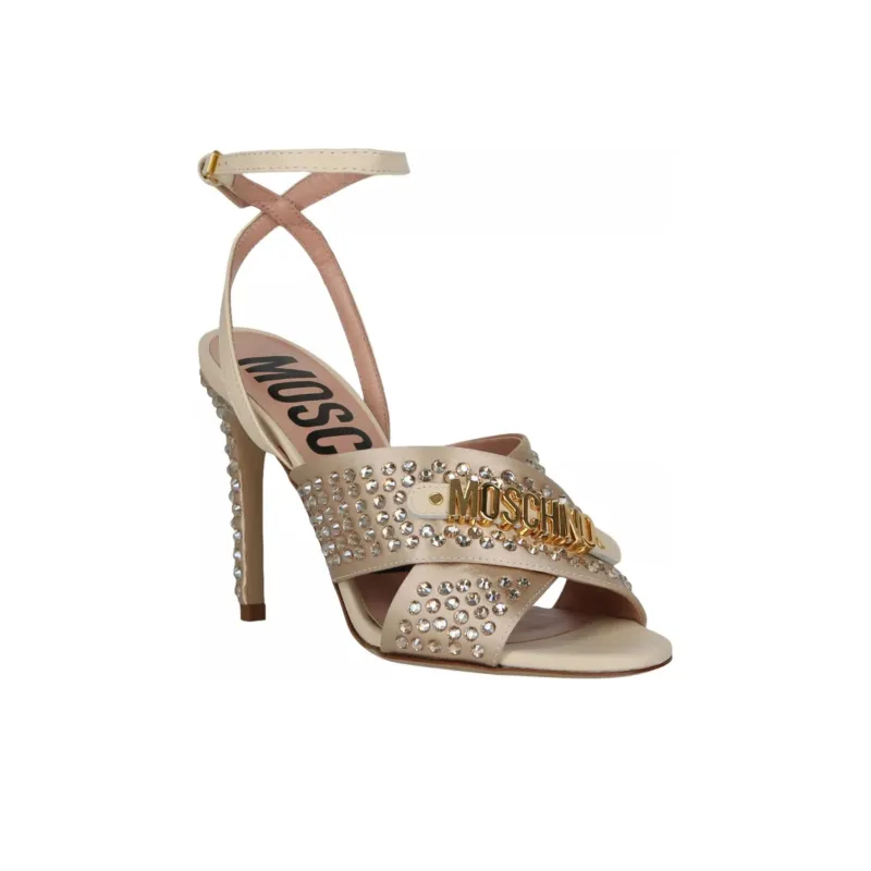 MOSCHINO One Strap Sandals Women's Gold-2