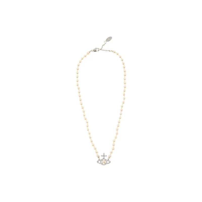 Vivienne Westwood Mini Bas Relief Pearl Necklace-5