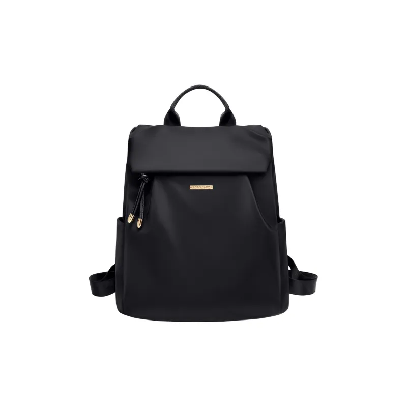 POLO Fabric Backpack Regular Women's Milk Tea Apricot/Classic Black-5