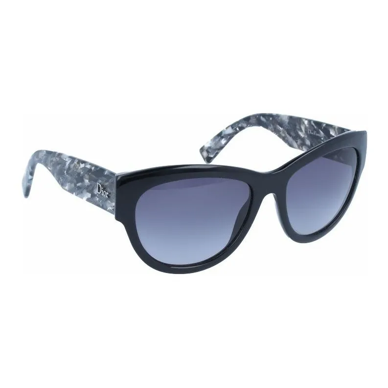 DIOR Acetate Oval Sunglasses Women's Black-1