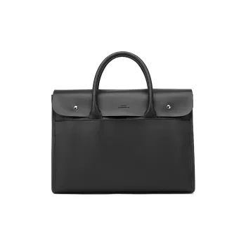 FAIRWHALE Synthetic Leather Briefcase Commute Single Shoulder Bag Regular Men's Black