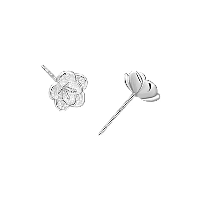 ZANC 999 Fine Silver Stud Earrings Women's-0