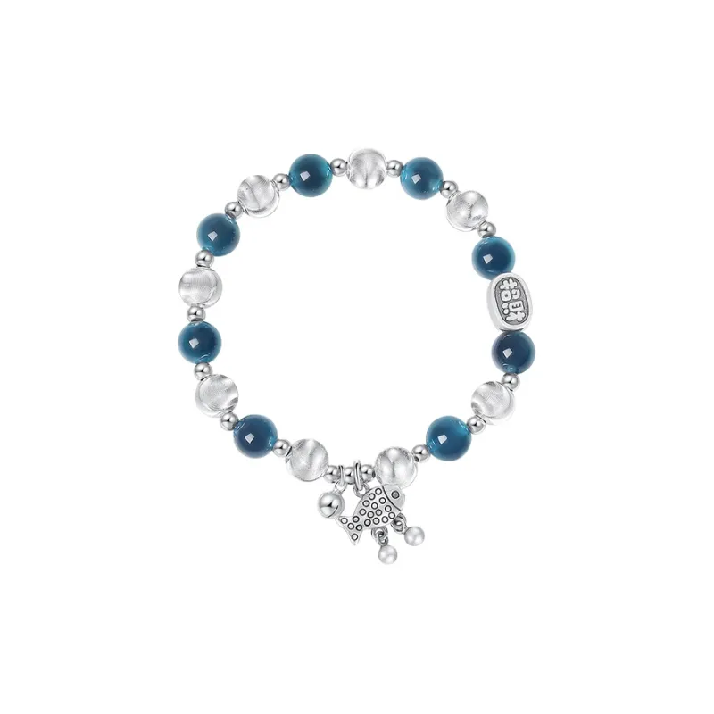 Yuanyanghuangjin Glass Cat Eye Bracelets Women's-0