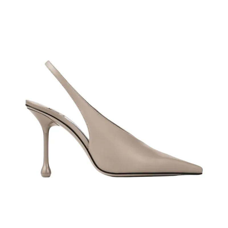 Jimmy Choo Isa Slim Heel High Heels 9.5cm Women's Taupe-1