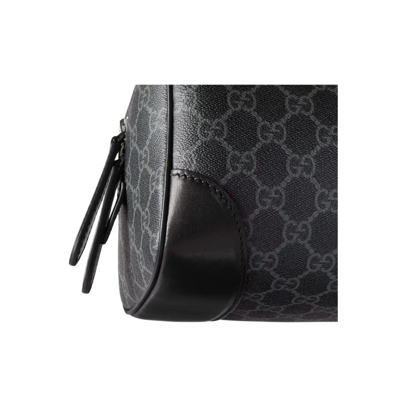 GUCCI GG Emblem Fabric Makeup Bag Medium Size Men's Black-5