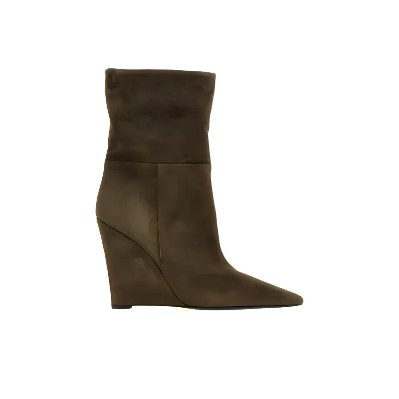 Alevì 115mm Suede Wedge Boots-1
