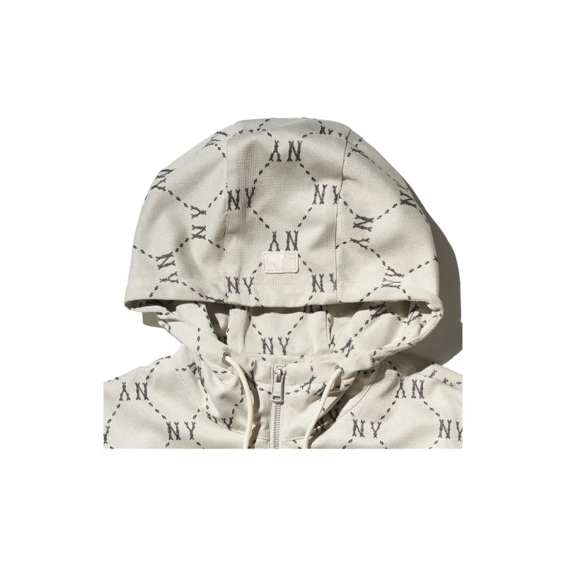 MLB Dia Monogram JQD Trench Coat Unisex Cream-3