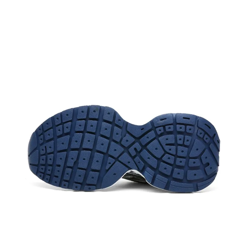 BEILIANYA Chunky Sneakers Unisex Low Top White Blue-4