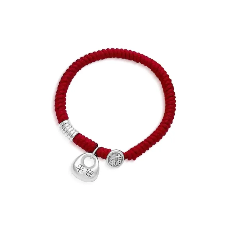 YUOFFICIAL 999 Fine Silver Adjustable Elegance Minimalist Style Fashion Versatile Advanced Sensory Bracelets Unisex-0