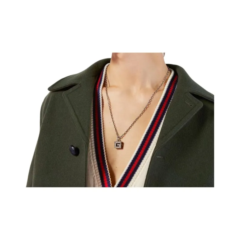 GUCCI 925 Sterling Silver Necklaces Unisex Silver-5