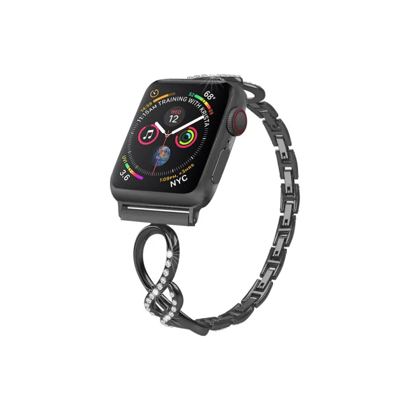 AOMN B 367 Musical Note Bracelet Thin Wrist Strap Compatibility Apple Watch 2/3/4/5/6, Smart Watch Accessory-4