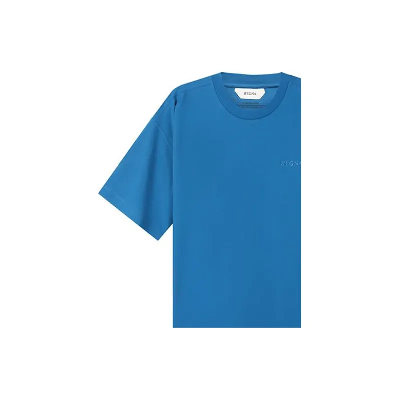 Zzegna T Shirts Men Blue-3
