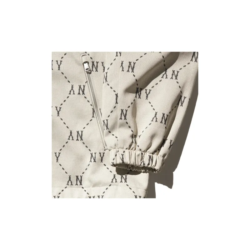MLB Dia Monogram JQD Trench Coat Unisex Cream-4
