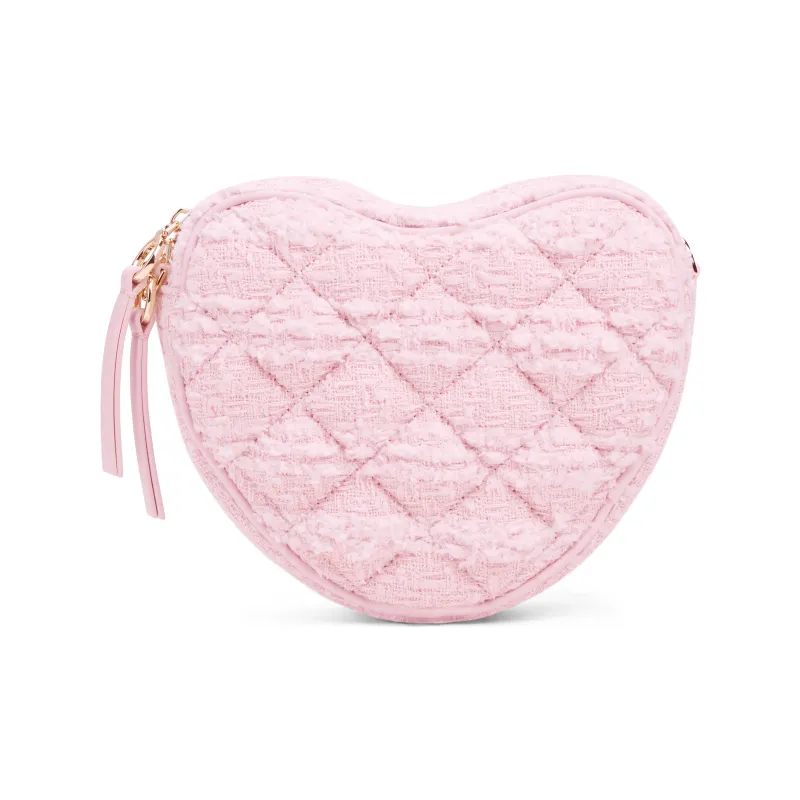 CHARLES&KEITH PU Heart Bag Crossbody Bags Trumpets Women's Silver/Pink-5
