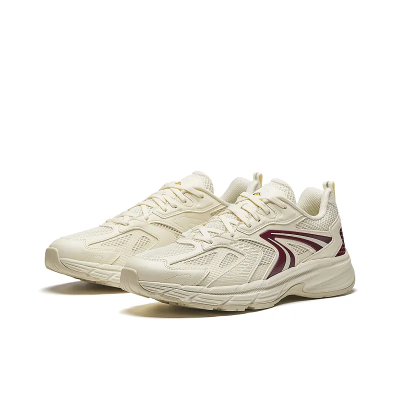 Anta Anti-Slip And Wear-Resistant Breathable Low-Top Casual Running Shoes Men's Beige Red-3
