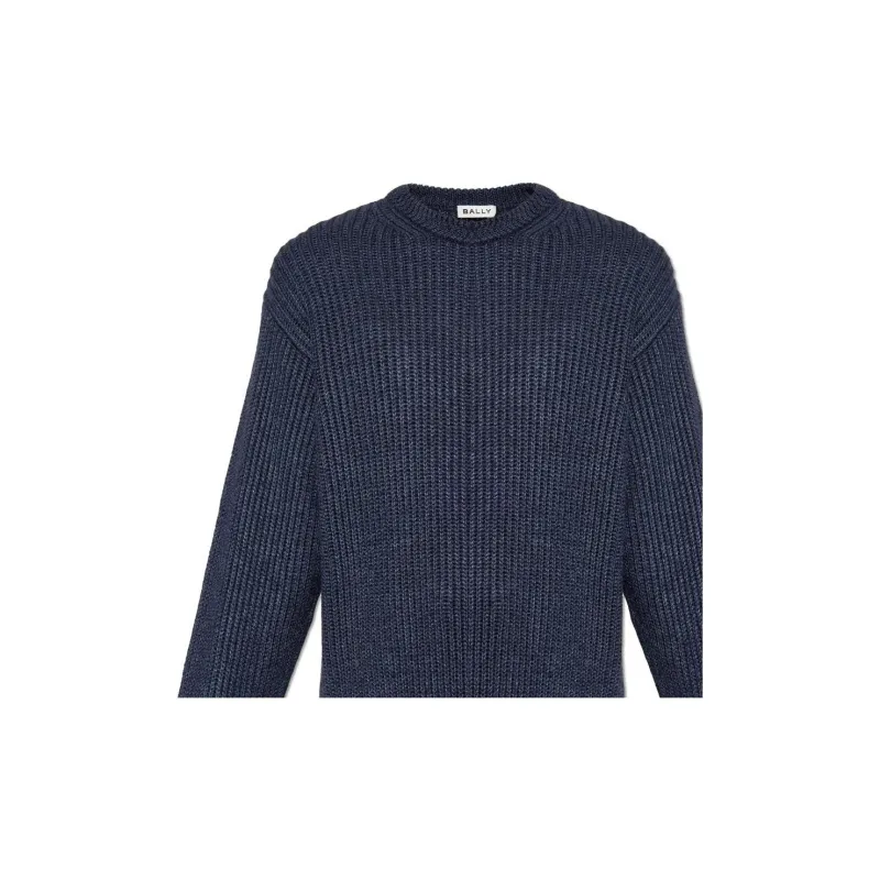 BALLY Logo Patch Crewneck Jumper-4