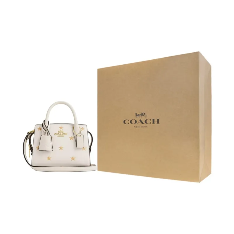 COACH Cow Leather Shoulder Bag, Crossbody Bag, Handbag Mini Women's Chalk White-6